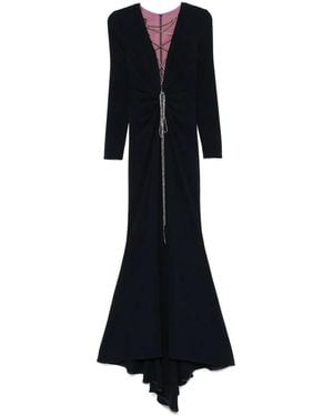 Talbot Runhof Robe Mit V-Ausschnitt - Schwarz