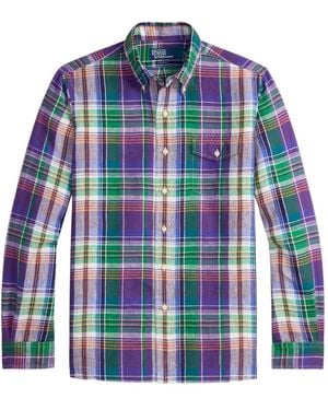 Polo Ralph Lauren Camicia A Quadri - Blu