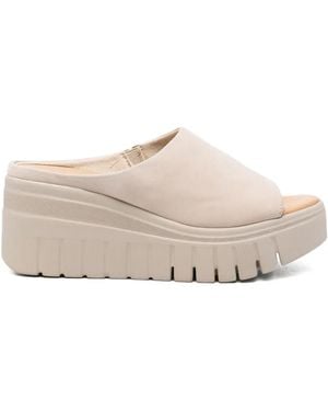 Tamaris Wedge-Heel Slip-On Sandals - Natural