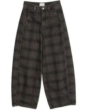 Damson Madder Erika Jeans Sirius Check - Grey