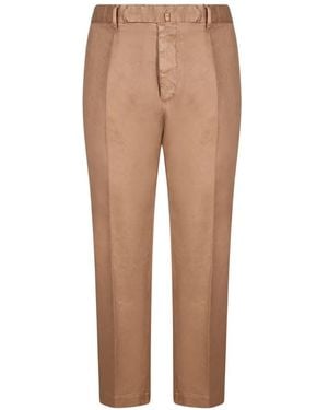 Dell'Oglio Pressed-Crease Tailored Trousers - Natural