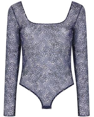 Aubade Vibrant Emotion Leopard-Print Bodysuit - Blue