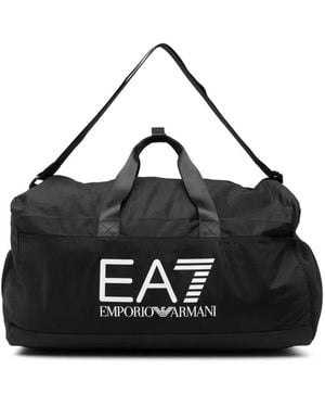 EA7 Logo-Print Holdall Bag - Black