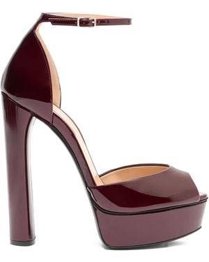 Casadei 140Mm Flora Platform Sandals - Purple