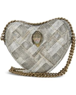 Kurt Geiger Gewatteerde Mini Tas Met Hartketting - Grijs