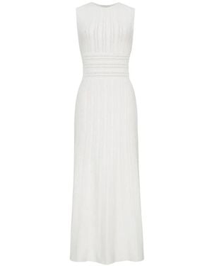 Adam Lippes Sloan Pointelle-Knit Midi Dress - White