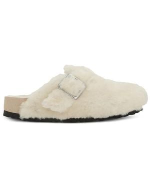 Birkenstock Boston Shearling Mules - White