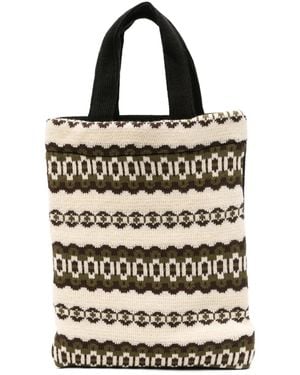 Comme des Garçons Gestrickter Shopper - Schwarz