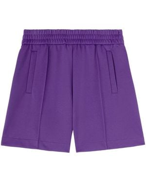 Palm Angels Shorts Sportivi Con Logo - Viola