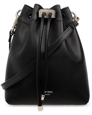 Jimmy Choo Cinch レザー バケットバッグ ミニ - ブラック