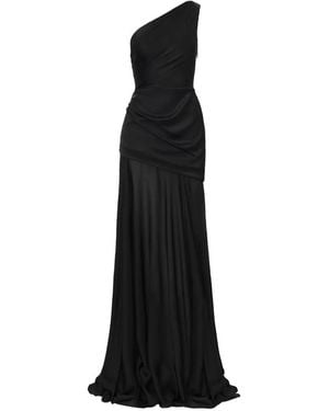 Il Volo Aeris One-Shoulder Draped Dress - Black