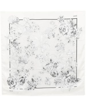 Liu Jo Floral-Print Scarf - White