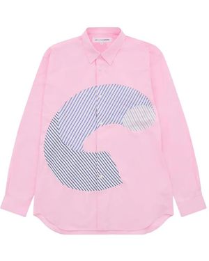 Comme des Garçons Panelled Shirt - Pink