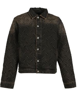 Who Decides War Veste Boutonnée À Motif Géométrique - Black