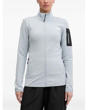 The North Face Logo-Print Zip-Fastening Jacket - Gray