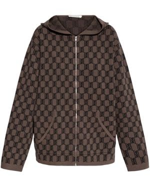 By Malene Birger Monogram-Pattern Hoodie - Grey