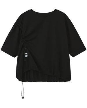 Izzue Gathered T-Shirt - Black