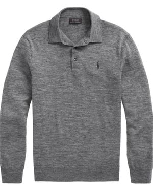 Polo Ralph Lauren Wool Polo Shirt - Grey