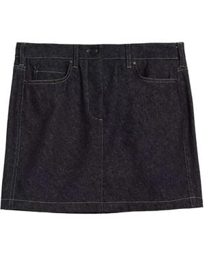 Max Mara Button Denim Mini Skirt - Black
