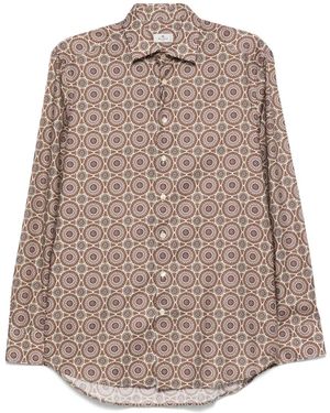 Etro Camisa con estampado gráfico - Marrón