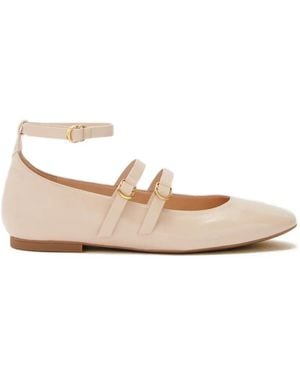 Odissi Giorgia Multistrap Ballet Flats - White