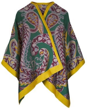 Etro Capa Con Motivo De Cachemira - Amarillo