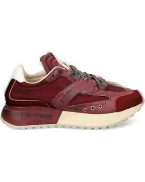 A.s.98 Baskets En Cuir À Logo Embossé - Rouge