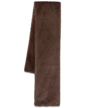 Joseph Ribkoff Logo-Plaque Scarf - Brown