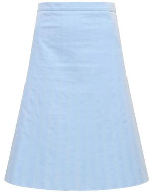 MM6 by Maison Margiela Striped Mini Skirt - Blue