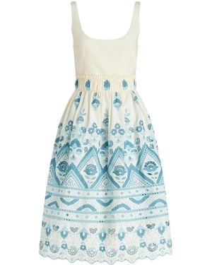 Etro Cotton Blend Short Dress - Blue