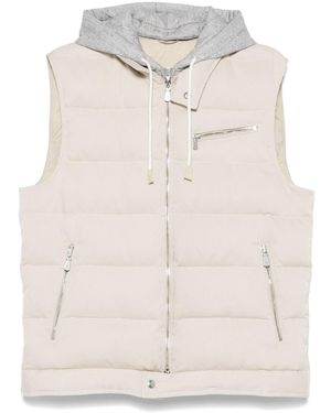 Eleventy Quilted Gilet - Natural