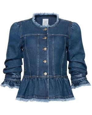 Cinq À Sept Chaqueta Vaquera Frieda Con Peplum - Azul