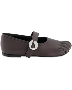 Coperni Toe-Detail Buckle Ballet Flats - Black