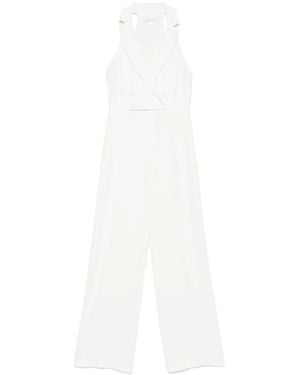 Patrizia Pepe Double-Breasted Crepe Jumpsuit - White