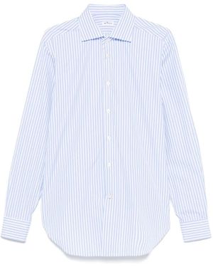 Kiton Candy-Striped Shirt - White