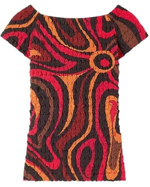 PUCCI Marmo-Print Shibori Top - Red