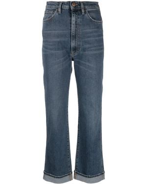 3x1 High-Waist Straight-Leg Jeans - Blue