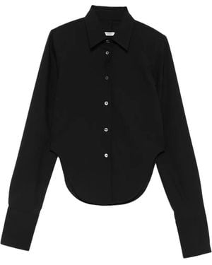 Covert Curved-Hem Shirt - Black