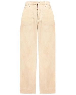 DSquared² Corduroy Wide-Leg Pants - Natural