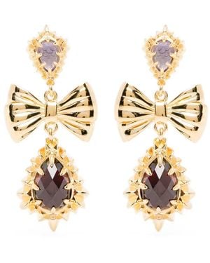 Stolen Girlfriends Club Jagged Teardrop Earrings - Metallic
