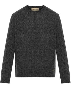 Valentino Garavani Cable-Knit Jumper - Grey