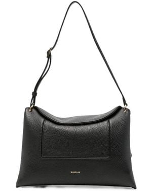 Wandler Penelope Slouch Leather Tote Bag - Black
