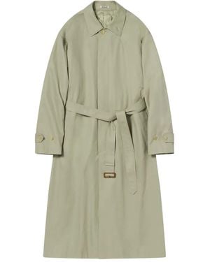AURALEE Trenchcoat mit Gürtel - Grün