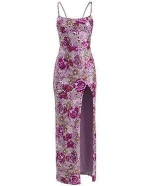 Bronx and Banco Allegra Floral-Print Maxi Dress - Purple