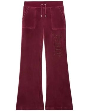 Juicy Couture Classic Velour Track Trousers - Red