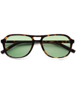 AKILA Myca Pilot-Frame Sunglasses - Green