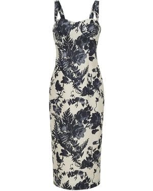 Cara Cara Claudine Floral-Print Midi Dress - White