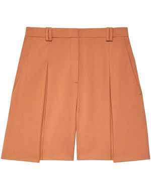 Another Tomorrow Short Plissé À Taille Haute - Orange