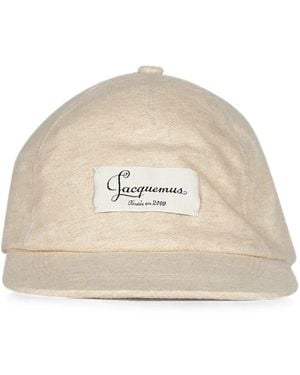 Jacquemus Logo-Patch Baseball Cap - Natural