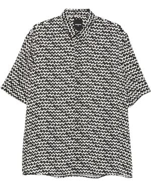 Patrizia Pepe Gemustertes Hemd - Grau